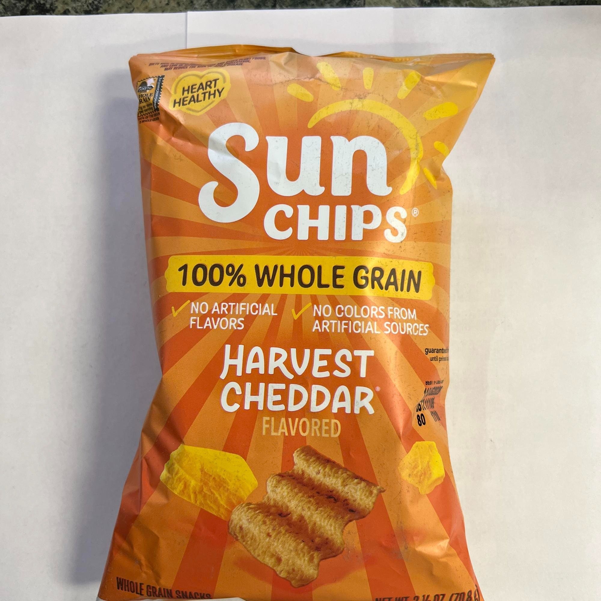 Sun Chips Harvest Cheddar.