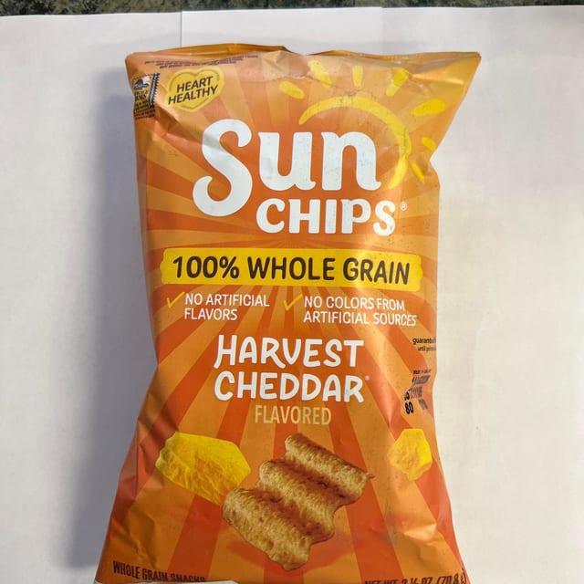 Sun Chips Harvest Cheddar.